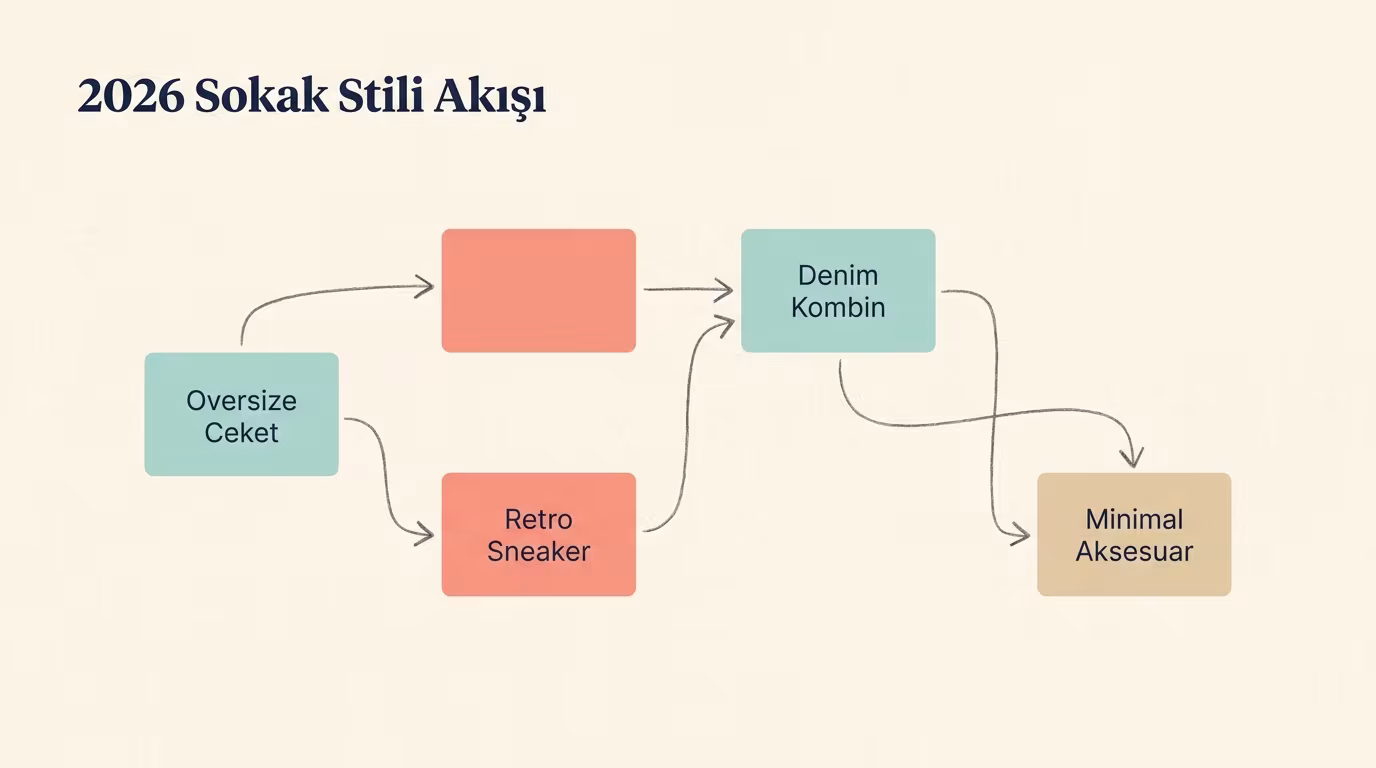 2026 sokak modası öne çıkan stiller infografiği